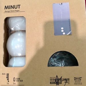 IKEA pendant lights (3) on the fixture